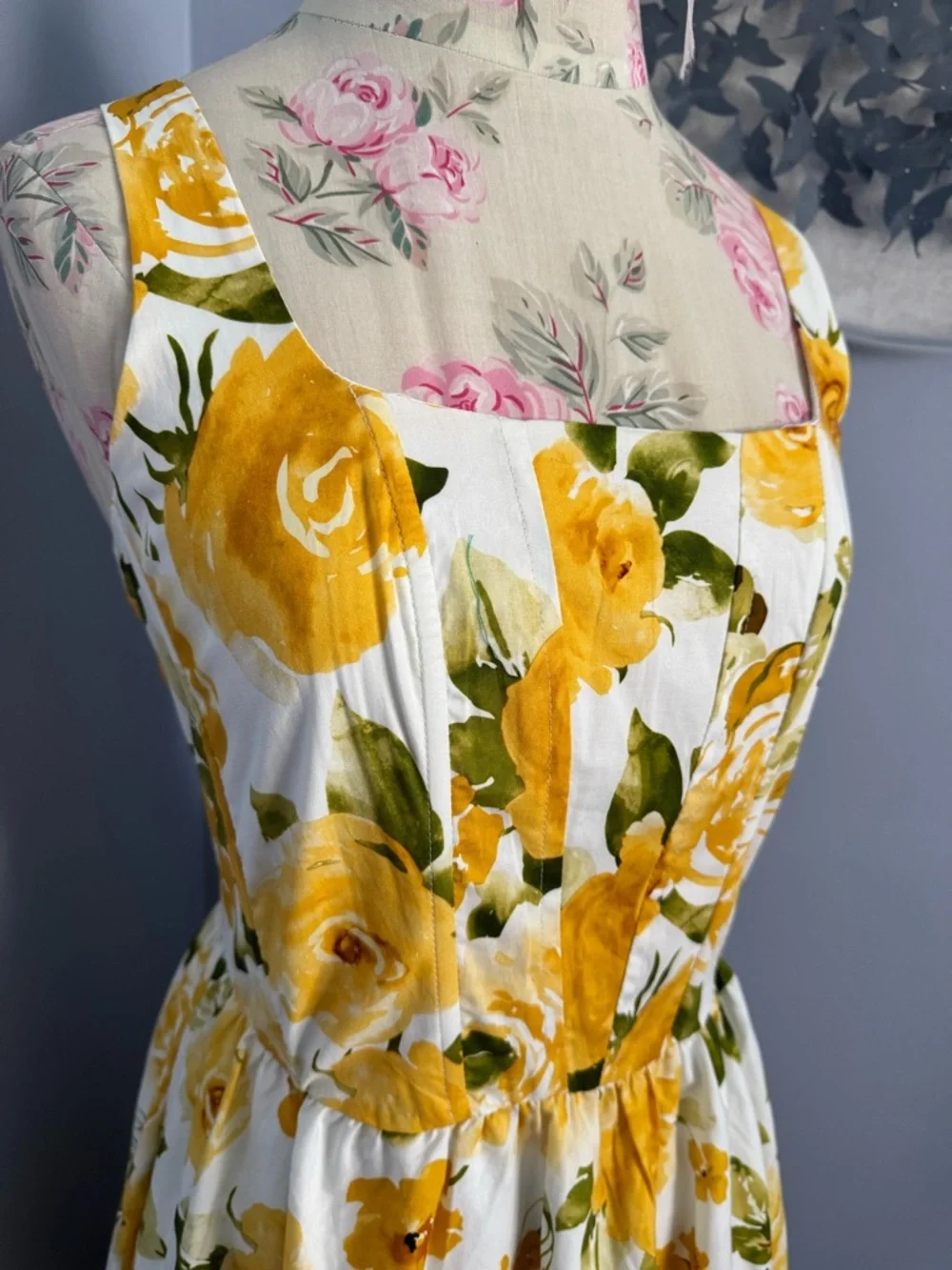 Jason Wu Yellow Floral Midi Dress - Picture 2 of 9
